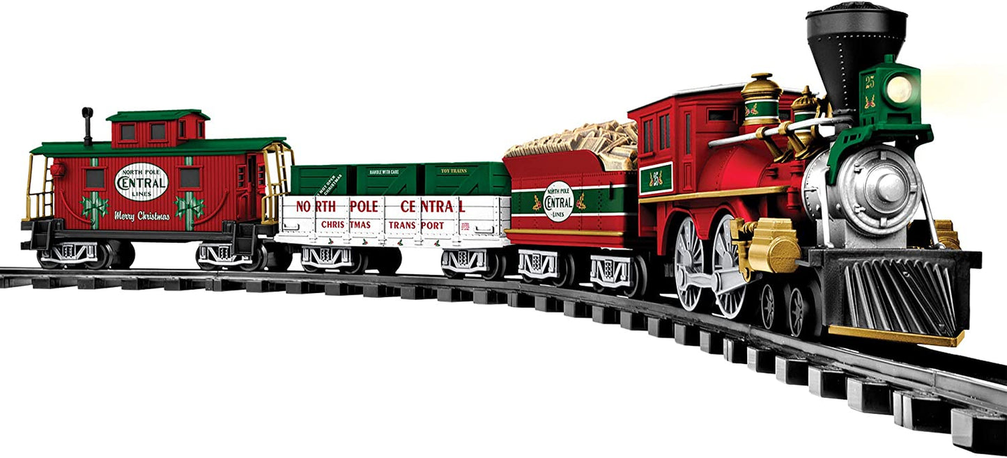 Lionel North Pole Central Ready-To-Play Freight Set, Battery-Powered Model Train Set with Remote Multi, 50 X 73"