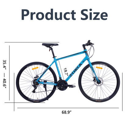 21 Speed Hybrid bike Disc Brake 700C Road Bike For men women's City Bicycle