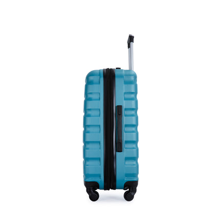 Expandable 3 Piece Luggage Sets ABS Lightweight Suitcase with Two Hooks;  Spinner Wheels;  TSA Lock;  (20/24/28)