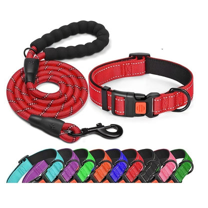 No Pull Dog Harness; Adjustable Nylon Dog Vest & Leashes For Walking Training; Pet Supplies