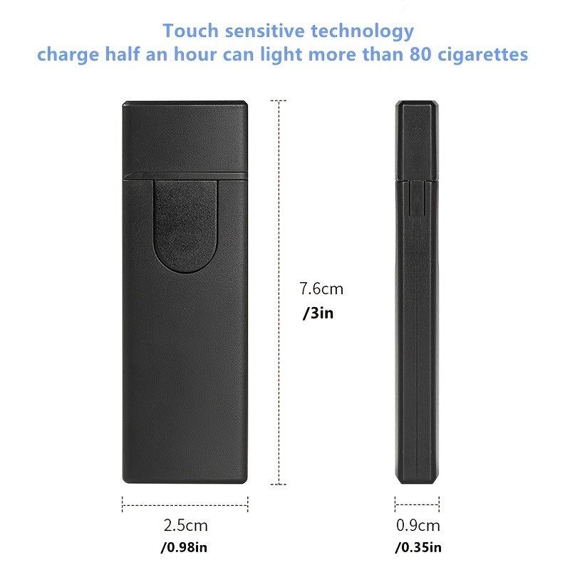 Touch Sensing USB Charging Lighter; Mini Electric Cigarette Lighter Arc Rechargeable USB Windproof Device; Gifts For Dad; Husband; Father's Day