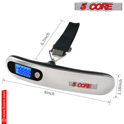 Luggage Scale Handheld Portable Electronic Digital Hanging Bag Weight Scales Travel 110 LBS 50 KG 5 Core LSS-005