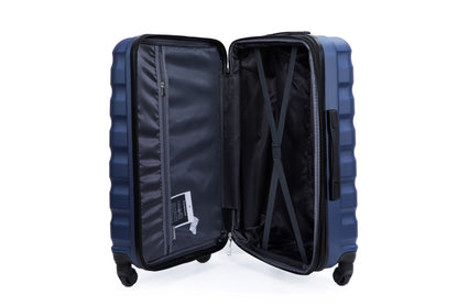 Expandable 3 Piece Luggage Sets ABS Lightweight Suitcase with Two Hooks;  Spinner Wheels;  TSA Lock;  (20/24/28)