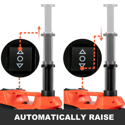 VEVOR Electric Jack 5T Electric Car Jack 12V DC 11023lb Scissor Jack with Electric Impact Wrench LED Flashlight All in One for Vehicle Repairing and Tire Replacing Portable Tool Case