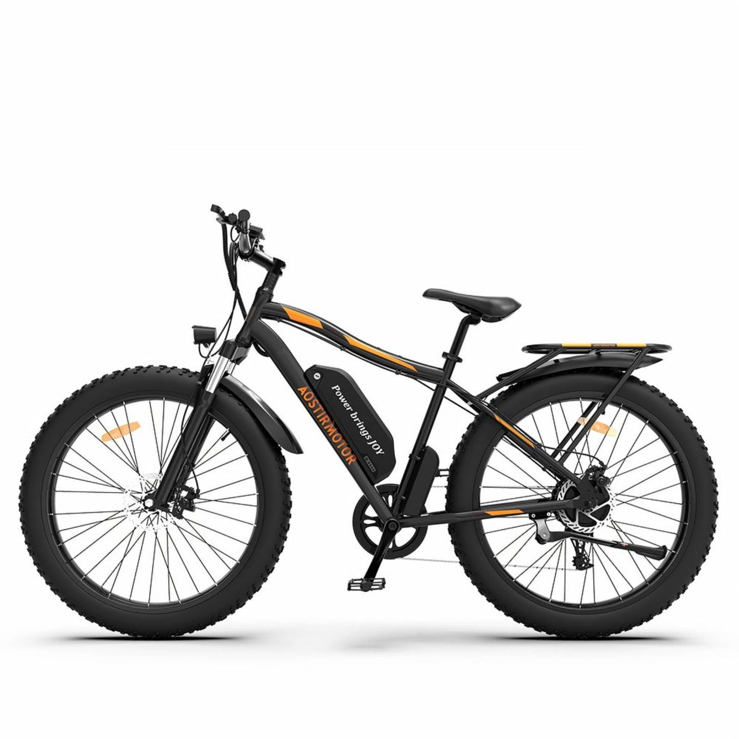 (Do Not Sell on Amazon) AOSTIRMOTOR 26" 750W Electric Bike Fat Tire P7 48V 13AH Removable Lithium Battery for Adults with Detachable Rear Rack Fender RT