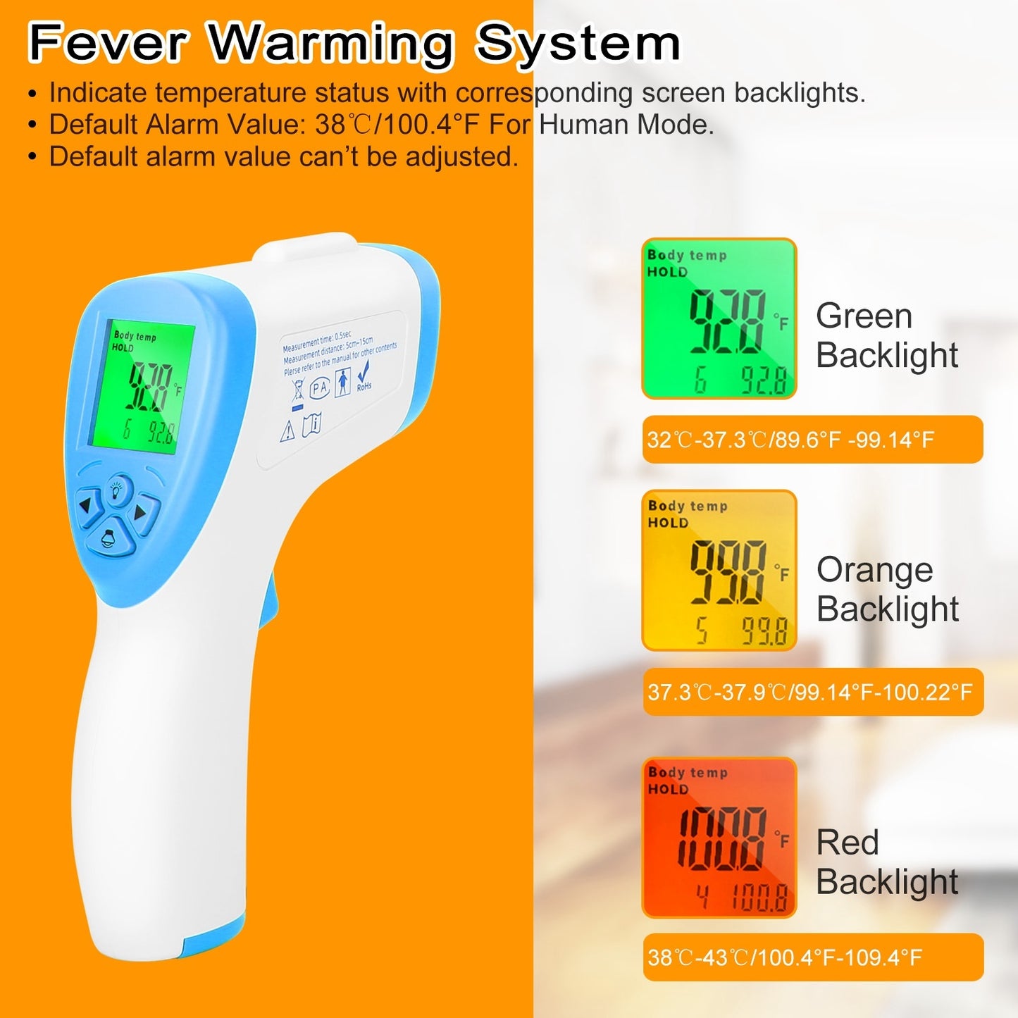 Digital Infrared Thermometer Non-contact Forehead Body Thermometer Surface Room Instant Accurate Reading