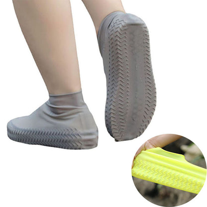 1 Pair Of Reusable Latex Waterproof Rain Shoe Covers Slip-resistant Rubber Rain Boot Covers S/M/L Shoe Accessories