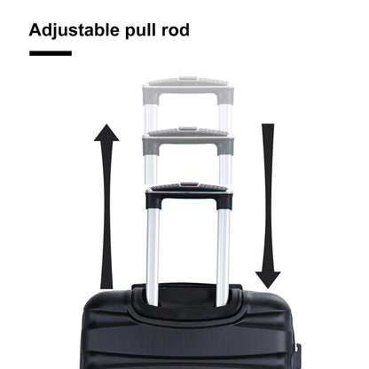 Expandable 3 Piece Luggage Sets ABS Lightweight Suitcase with Two Hooks;  Spinner Wheels;  TSA Lock;  (20/24/28)