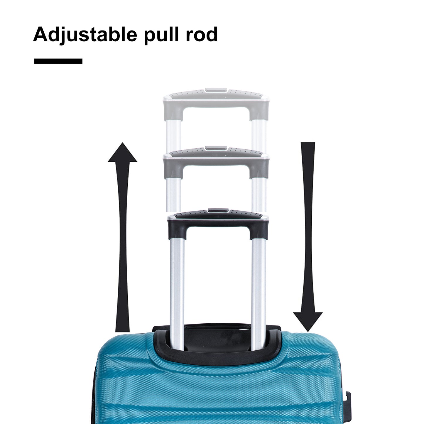 Expandable 3 Piece Luggage Sets ABS Lightweight Suitcase with Two Hooks;  Spinner Wheels;  TSA Lock;  (20/24/28)