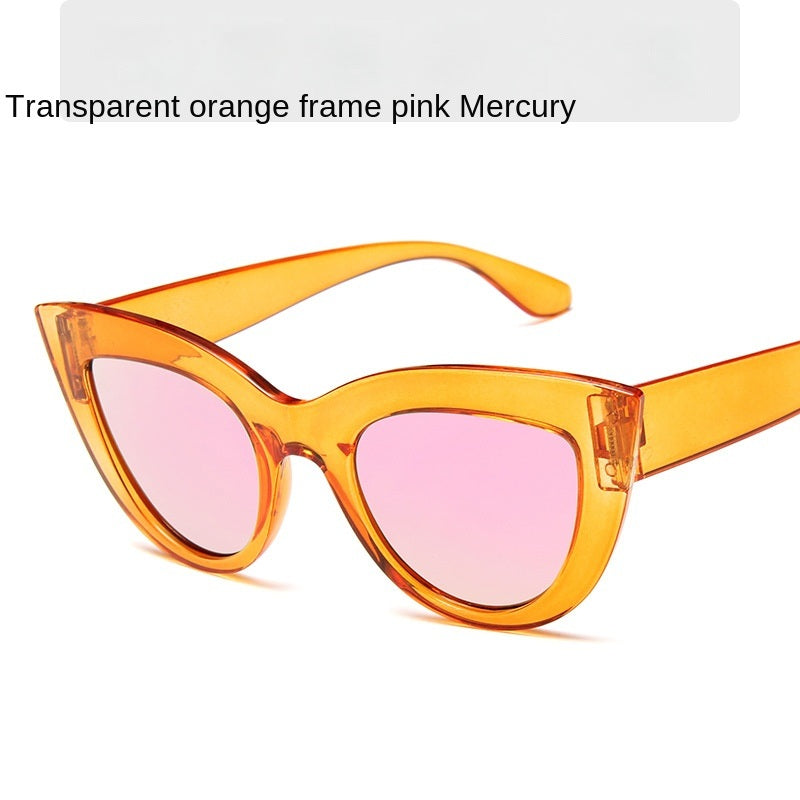 fashion cat's eye sunglasses Fashion women's large frame sunglasses Fast selling cross-border sunglasses