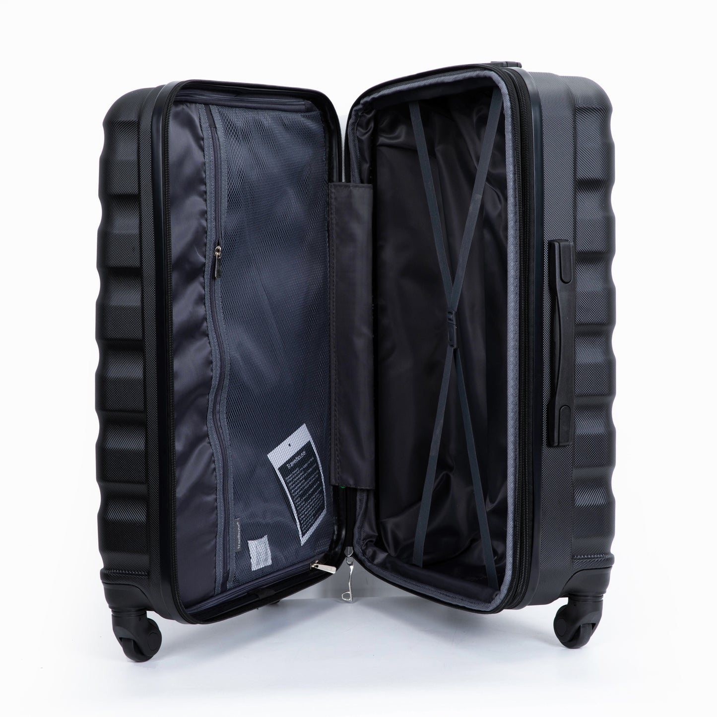 Expandable 3 Piece Luggage Sets ABS Lightweight Suitcase with Two Hooks;  Spinner Wheels;  TSA Lock;  (20/24/28)