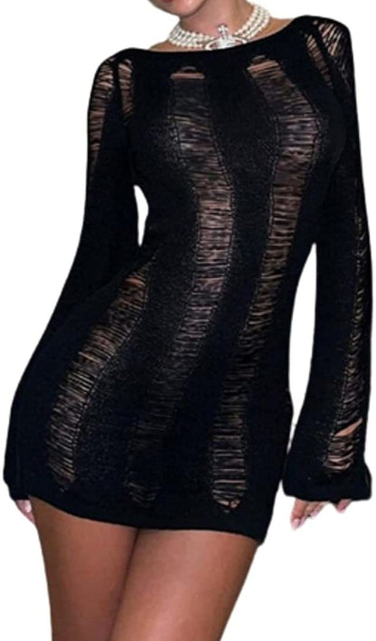 Long Sleeve Dress for Women Sexy Y2k Dress Bodycon Dresses for Women Sexy Dresses for Women