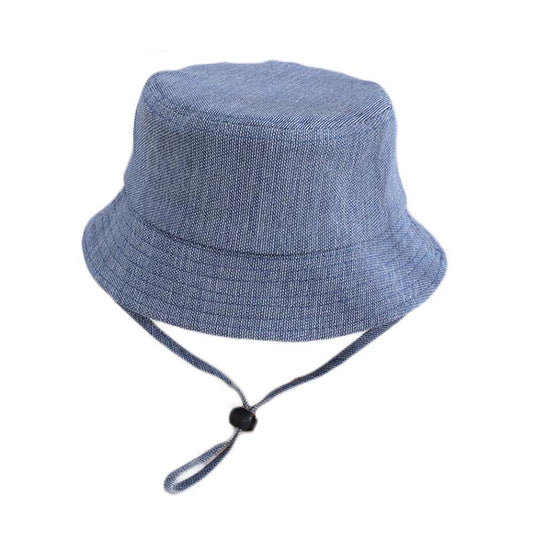 Blue Kids Spring Fall Hat Denim Sun Hat Baby Casual Bucket Hat for Boys Girls 1-3Y