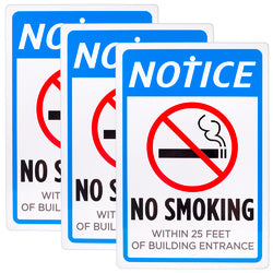 No Smoking Within 25 Feet of Entrance Sign