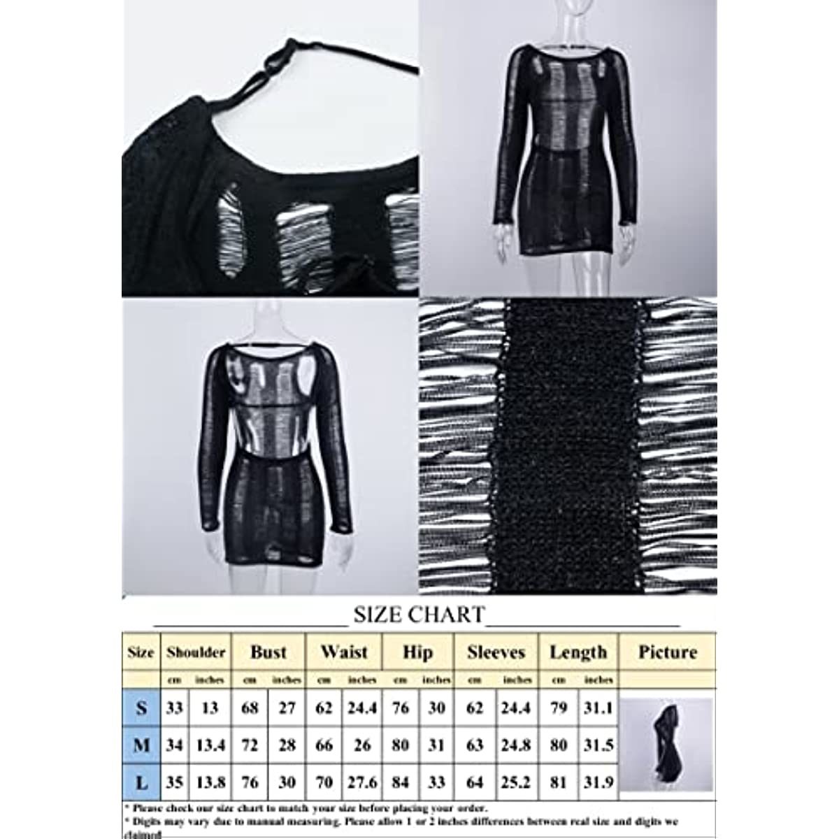 Long Sleeve Dress for Women Sexy Y2k Dress Bodycon Dresses for Women Sexy Dresses for Women