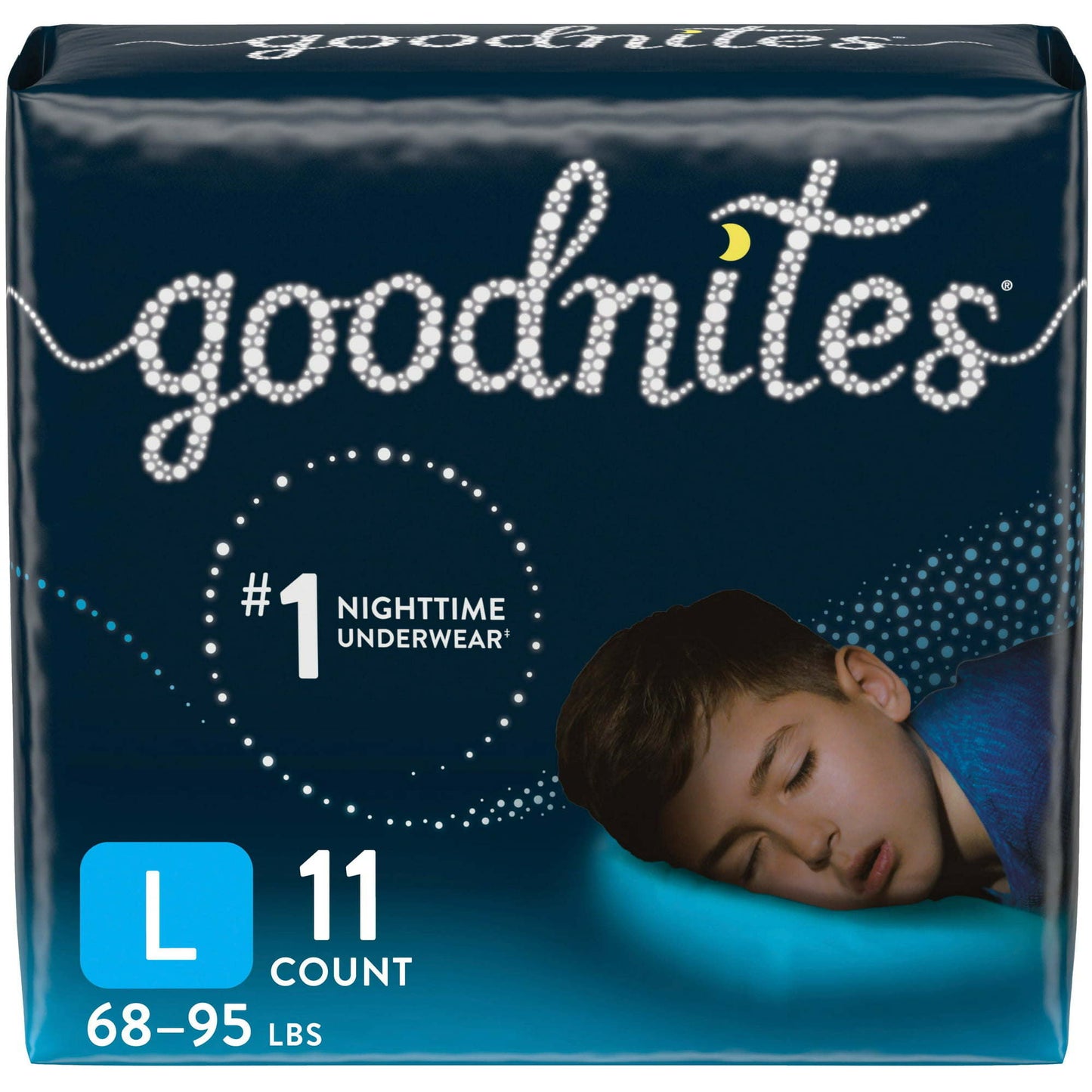 Goodnites Boys' Nighttime Bedwetting Underwear Size L, 11 Count