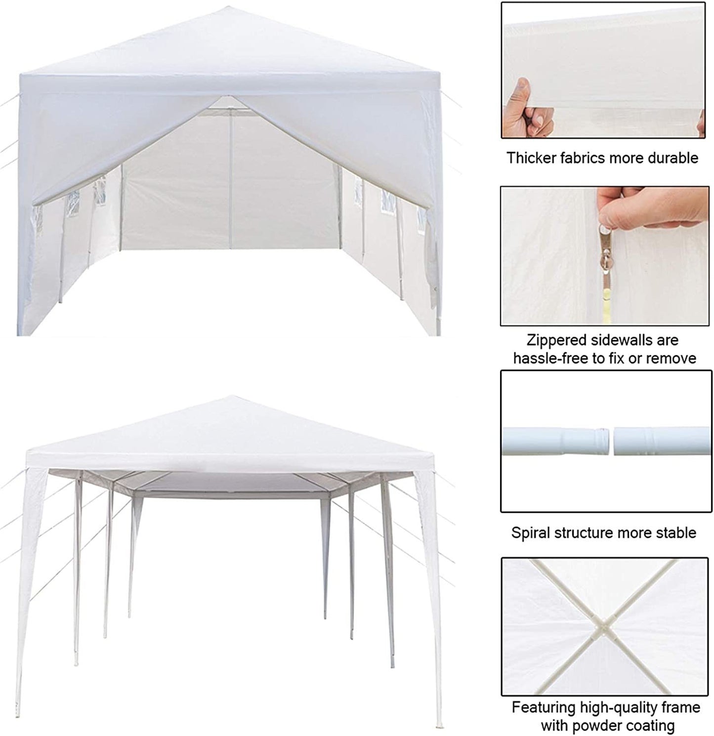 10x30 Gazebo Party Tent with 8 Side Walls