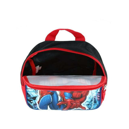 Spider-Man Toddler Mini Backpack 11" Black Red Web Slinging Marvel Boys