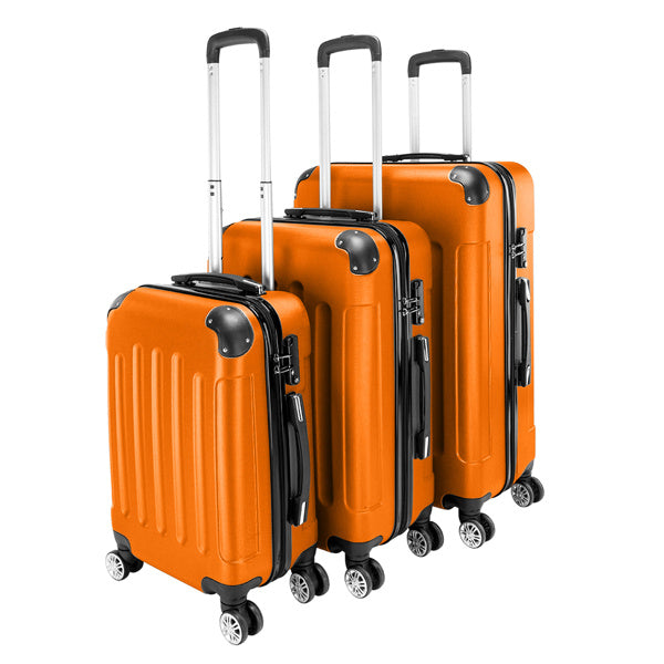 3-in-1 Portable ABS Trolley Case 20" / 24" / 28" Orange