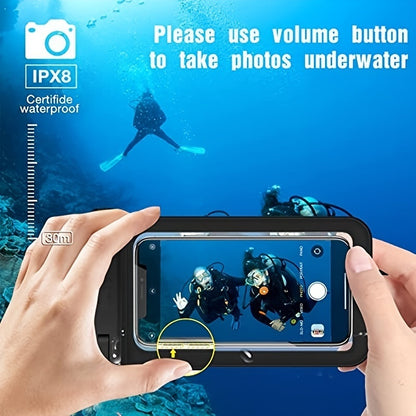 1pc Waterproof Cell Phone Pouch; Universal Sealing Case For Beach Swimming