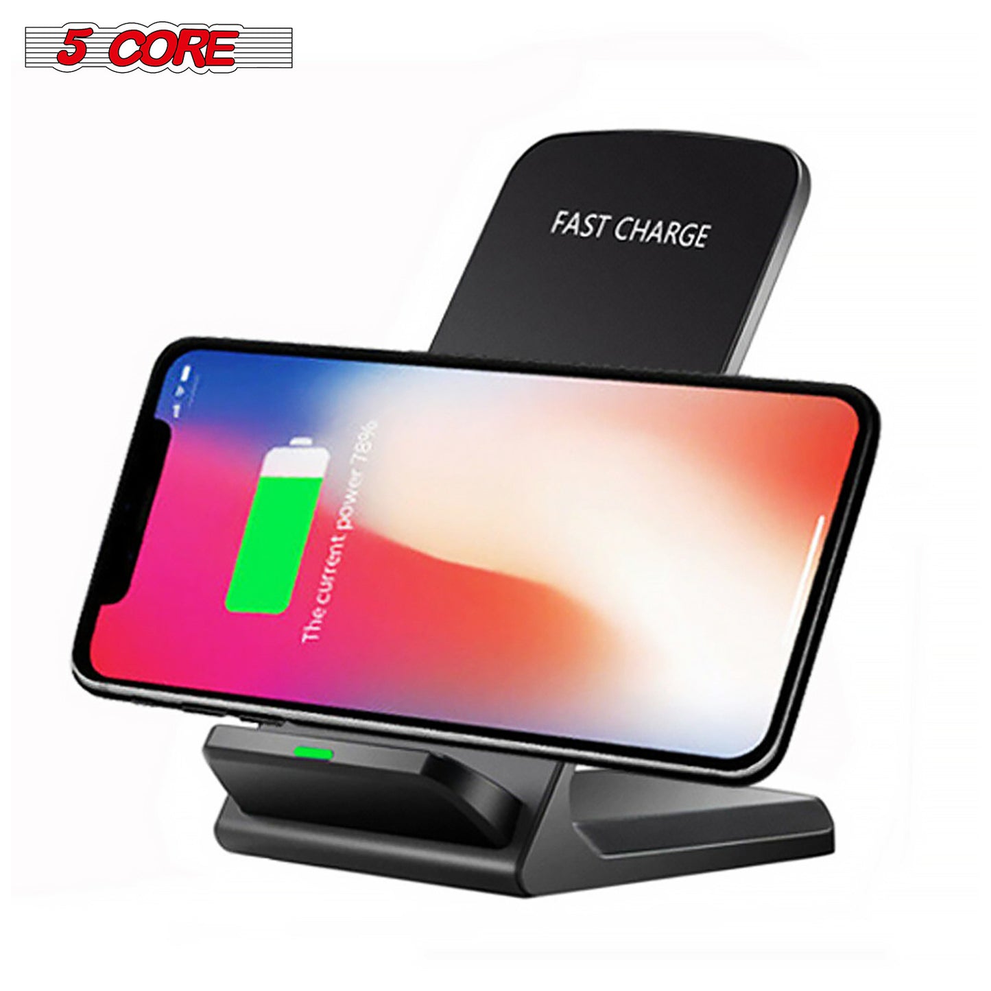 Wireless Fast Charge Stand Dock Phone Charging Pad Samsung Galaxy S9+ iPhone XS Wire Less 8 5 Core 10W Black cell phone accessories