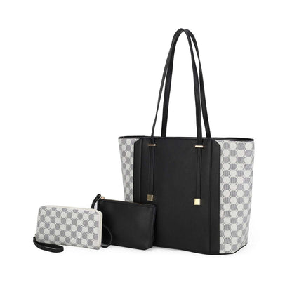 MKF Collection Giana Tote Handbag by Mia K -3 piece set