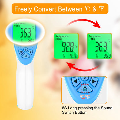 Digital Infrared Thermometer Non-contact Forehead Body Thermometer Surface Room Instant Accurate Reading