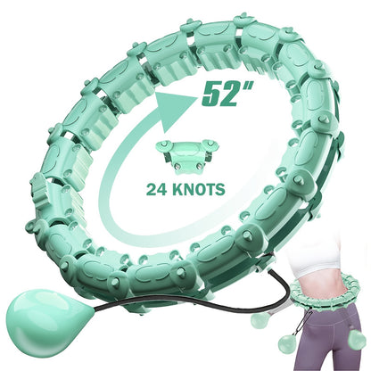 1pc Smart Weighted Hula Hoops, Fitness Weight Loss Gear, With Detachable Knots & Adjustable Weight