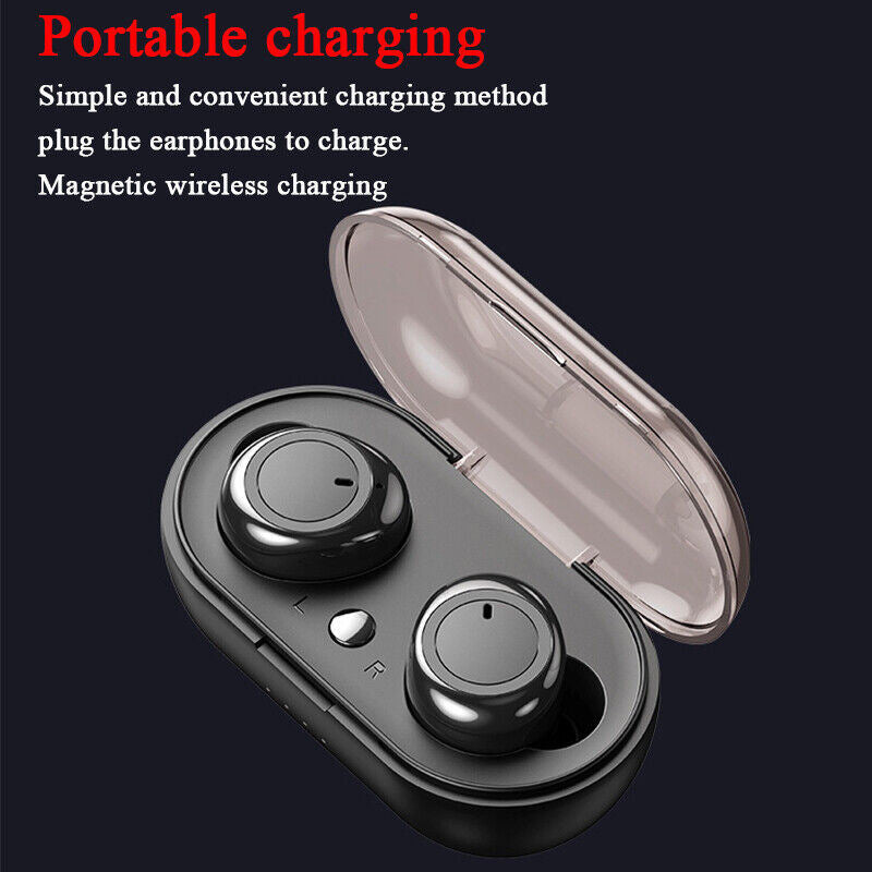 Waterproof Bluetooth 5.0 Wireless Earbuds Headphone Headset Noise Cancelling TWS Bluetooth Wireless Earbuds with Microphone- Stereo Sound in-Ear Bluetooth Headset True Wireless Earbuds