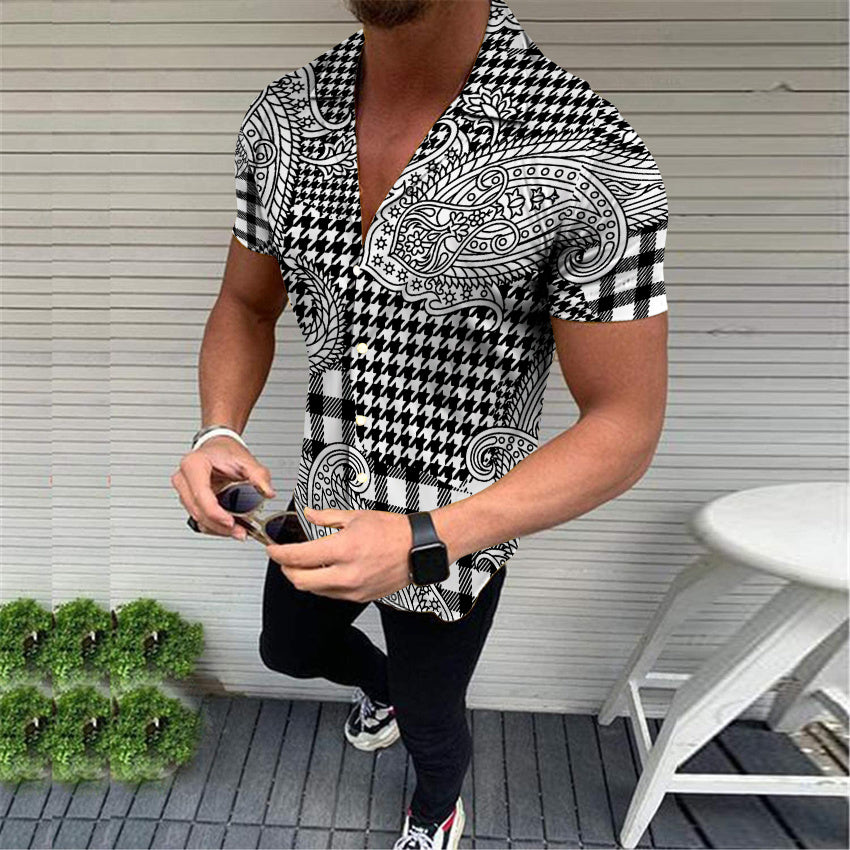 2022 Summer hot sale Hawaii 3D digital print men's shirt