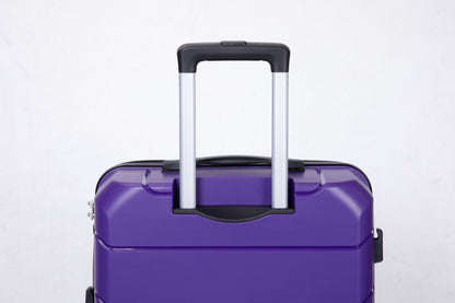 Hardshell Suitcase Spinner Wheels PP Luggage Sets Lightweight Durable Suitcase with TSA Lock,3-Piece Set (20/24/28) ,Purple