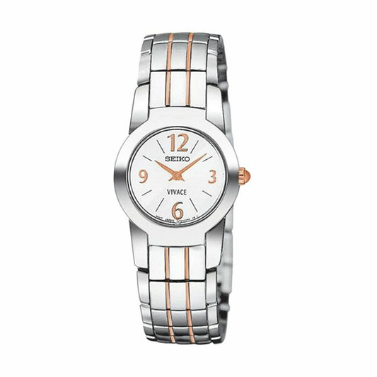 Seiko SUJ279 Vivace Two Tone Stainless Steel White Dial Women's Watch