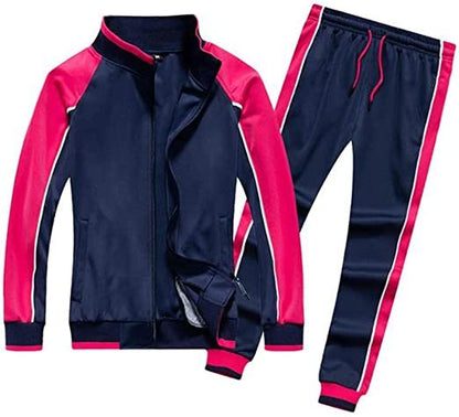 Women's 2 Pieces Tracksuits Casual Running Jogging Athletic Casual Outfits Full Zip Suit Gym Sports Sweatsuits