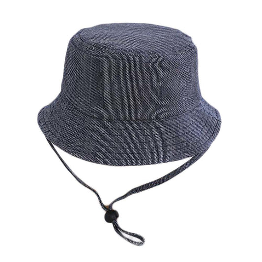 Black Kids Spring Fall Hat Denim Sun Hat Baby Casual Bucket Hat for Boys Girls 1-3Y