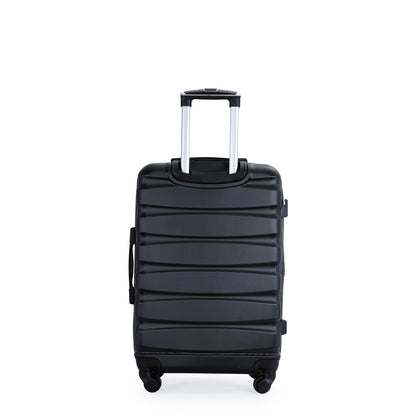 Expandable 3 Piece Luggage Sets ABS Lightweight Suitcase with Two Hooks;  Spinner Wheels;  TSA Lock;  (20/24/28)