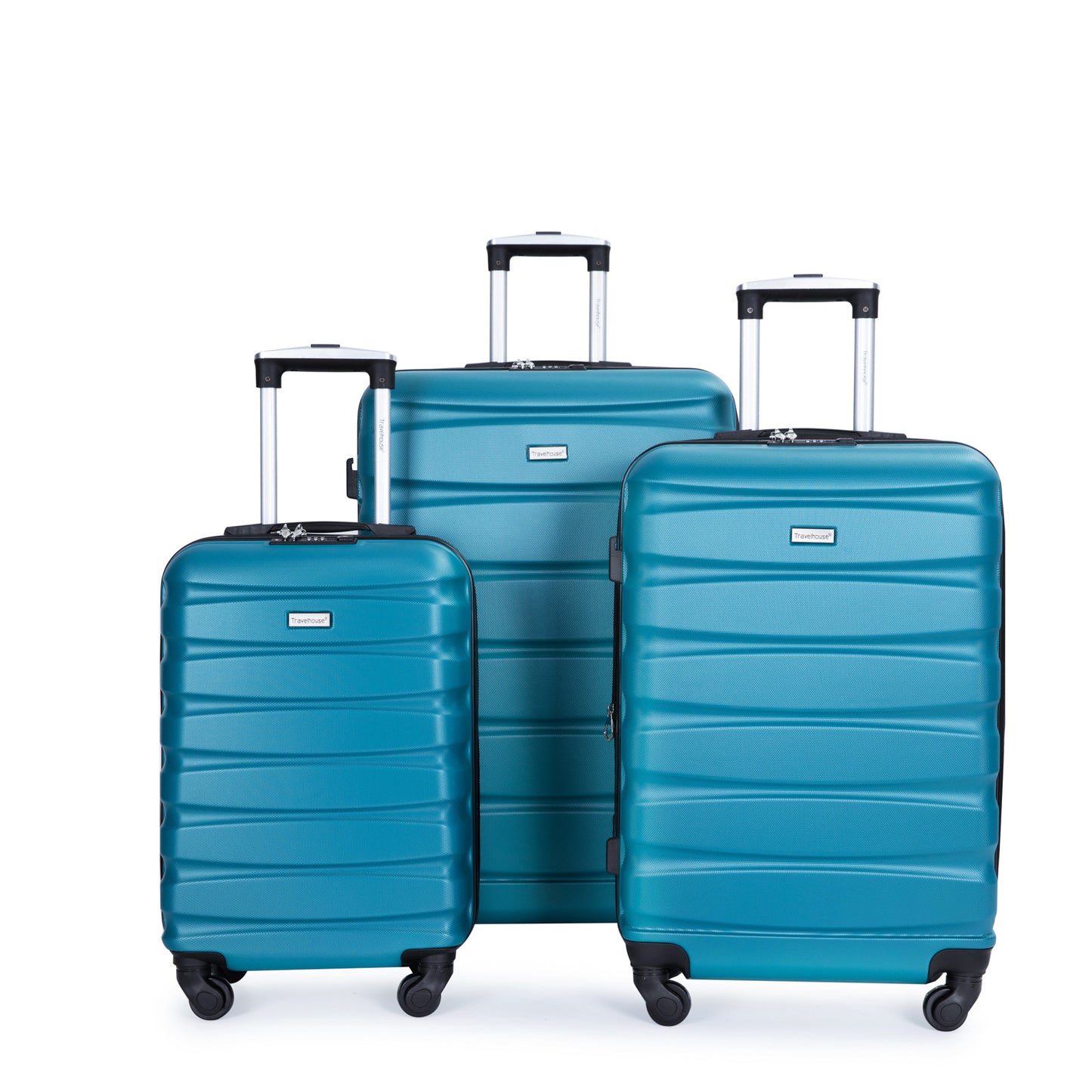 Expandable 3 Piece Luggage Sets ABS Lightweight Suitcase with Two Hooks;  Spinner Wheels;  TSA Lock;  (20/24/28)