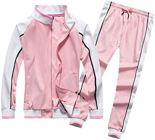 Women's 2 Pieces Tracksuits Casual Running Jogging Athletic Casual Outfits Full Zip Suit Gym Sports Sweatsuits