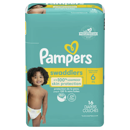 Pampers Swaddlers Diapers Size 6, 16 Count