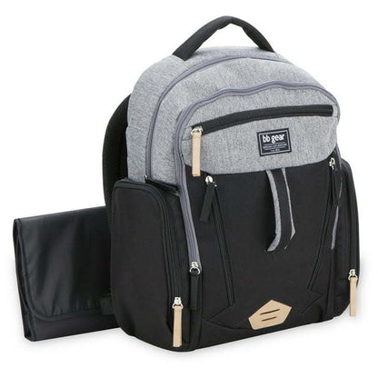 Baby Boom Backpack Diaper Bag with Adjustable Shoulder Strap, Heather Grey